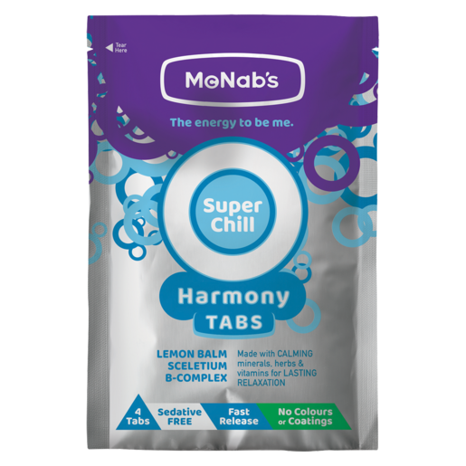 McNab's The Energy To Be Me Harmony Tabs Food Supplement 4 Tabs