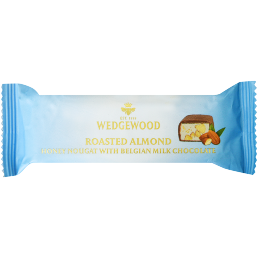 Wedgewood Roasted Almond Belgian Chocolate Coated Honey Nougat Bar 40g