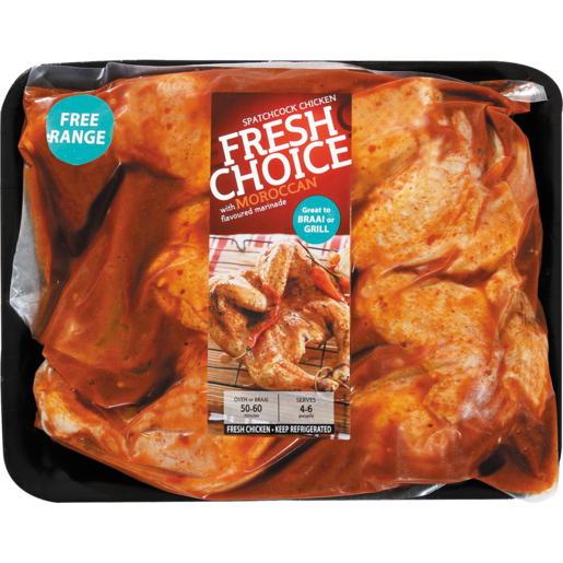 Fresh Choice Free Range Moroccan Spatchcock Chicken Per kg