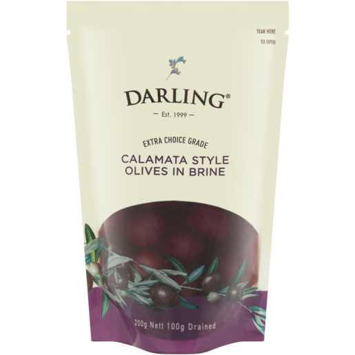 Darling Olives Calamata Style Olives in Brine 200g 