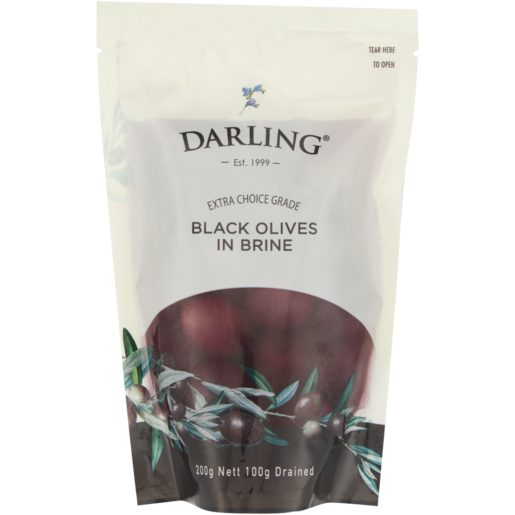 Darling Black Olives In Brine 200g