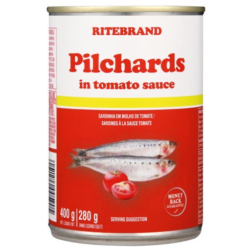 Ritebrand Pilchards In Tomato Sauce Can 400g