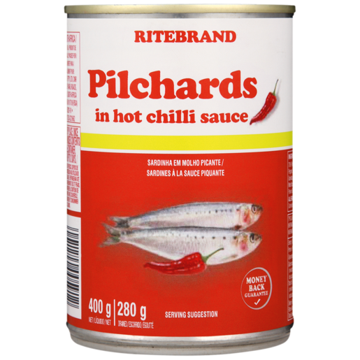 Ritebrand Pilchards In Hot Chilli Sauce Can 400g