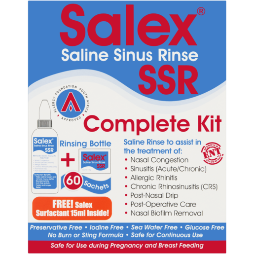 Salex Saline Sinus Rinse SSR Kit