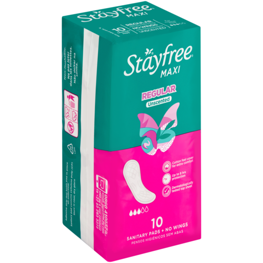 Stayfree Maxi Regular Sanitary Pads 10 Pack