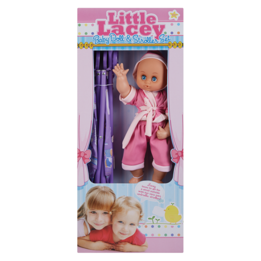Little Lacey Doll With Stroller 34cm (Assorted Item - Supplied At Random)