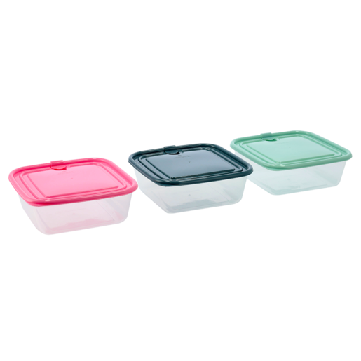 Home Square Disc Container 680ml 3 Pack
