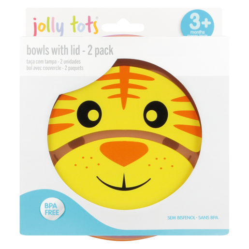 Jolly Tots Character Bowls With Lids 2 Pack