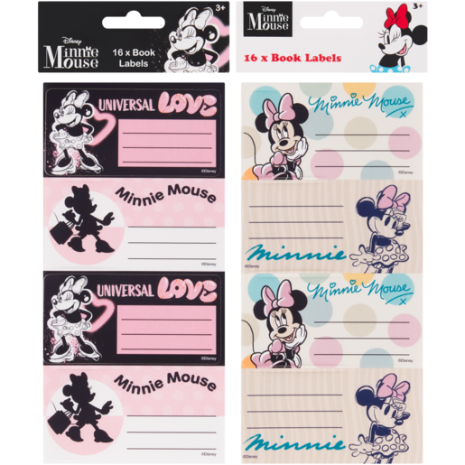 Disney Minnie Mouse Book Labels 16 Pack (Assorted Item - Supplied At Random)