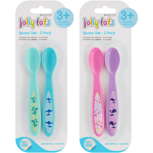 Jolly Tots Character Spoons 2 Pack (Assorted Item - Supplied At Random)