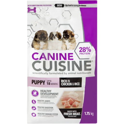 Canine Cuisine Chicken & Rice Puppy Dry Dog Food 1.75kg 
