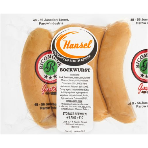 Hansel Bockwurst Sausage Per KG
