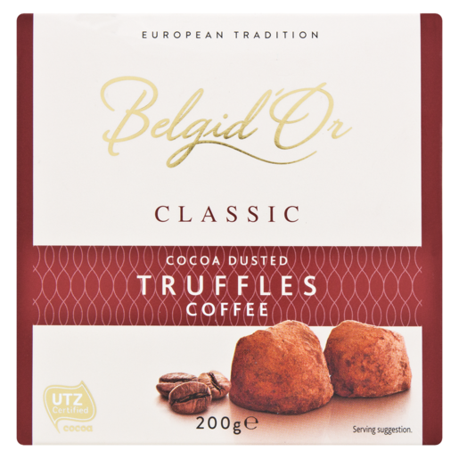 Belgid'Or Classic Cocoa Dusted Truffles With Coffee Flavour 200g