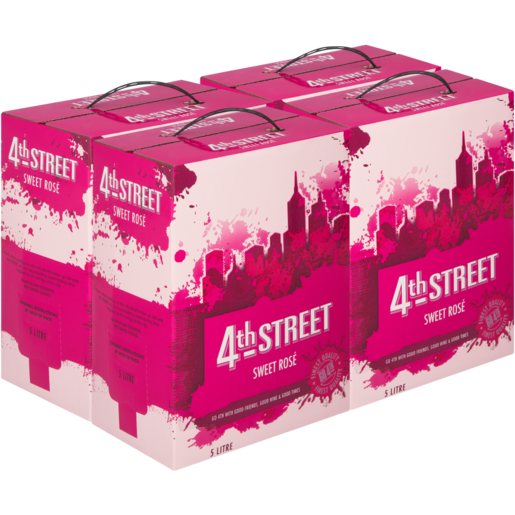 4th Street Sweet Rosé Wine Boxes 4 x 5L