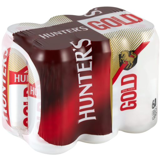Hunter's Gold Cider Can 6 x 440ml
