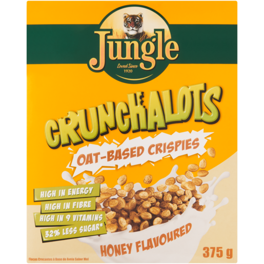 Jungle Crunchalots Honey Flavoured Oat Crispies Cereal 375g
