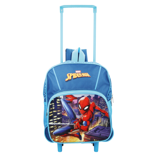 Kiddies 28cm Spiderman Themed Trolley Backpack
