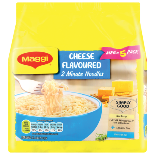 Maggi Cheese Flavoured 2 Minute Noodles 5 x 68g