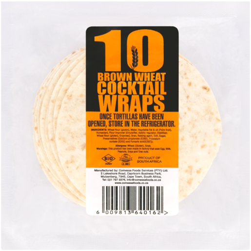 Brown Wheat Cocktail Wraps 10 Pack