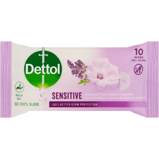 Dettol Sensitive Wet Wipes 10 Pack