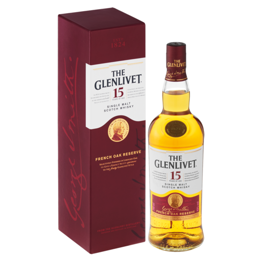 The Glenlivet 15 Year Single Malt Whisky Bottle 750ml