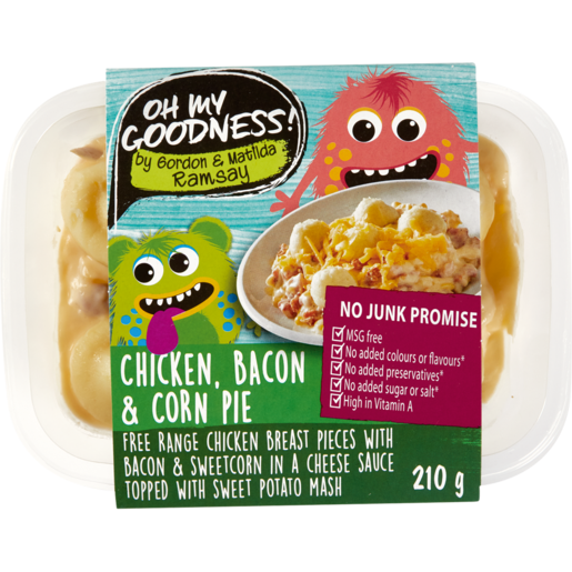 Oh My Goodness! Chicken, Bacon & Corn Pie Ready Meal 210g