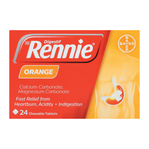 Rennie Digestif Orange Flavoured Antacid Chewable Tablets 24 Pack
