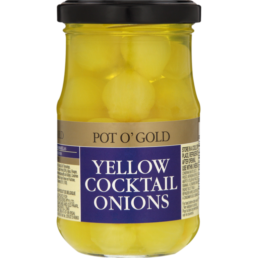 Pot O' Gold Pickled Yellow Cocktail Onions 200g
