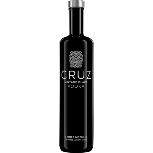 Cruz Vintage Black Vodka Bottle 750ml
