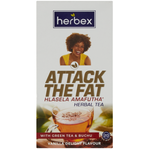 Herbex Vanilla Delight Flavoured Attack The Fat Herbal Tea 20 Pack