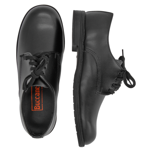 Buccaneer Youths Black Classic School Shoes Size 2-5