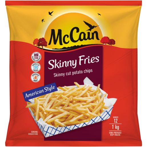 McCain Frozen Skinny Fries Potato Chips 1kg