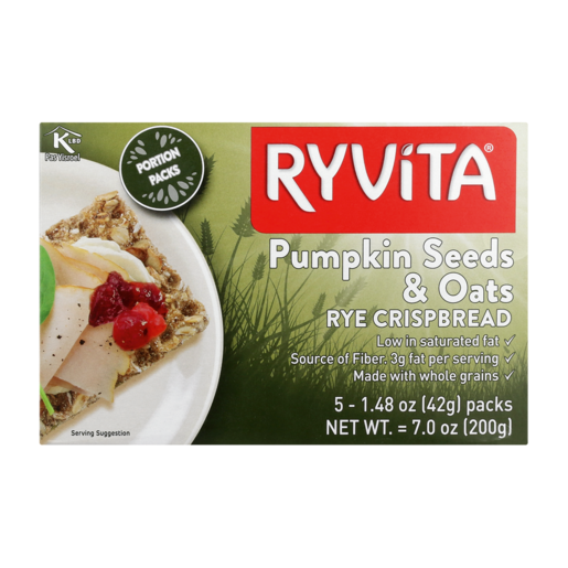 Ryvita Pumpkin Seeds & Oats Flavoured Rye Crispbread 200g