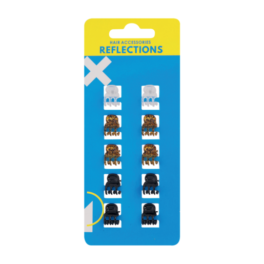 Reflections Assorted Mini Claw Clips 10 Pack (Colour May Vary)