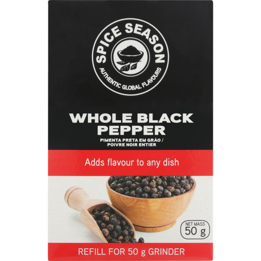 Spice Season Refill Whole Black Pepper Spice 50g