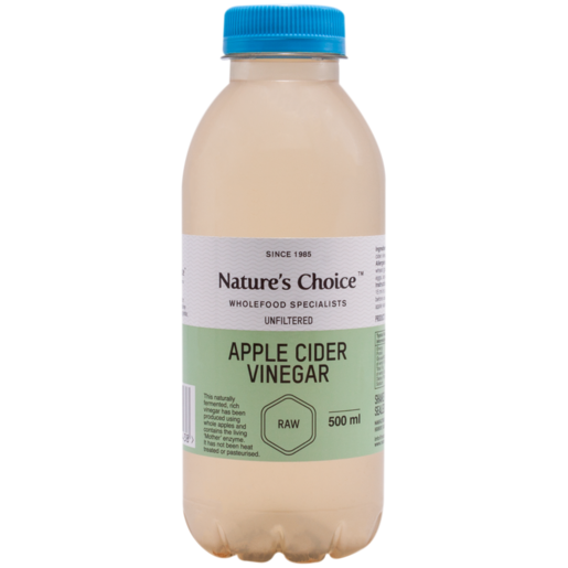 Nature's Choice Raw Unfiltered Apple Cider Vinegar Bottle 500ml