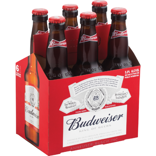 Budweiser Beer Bottles 6 x 330ml
