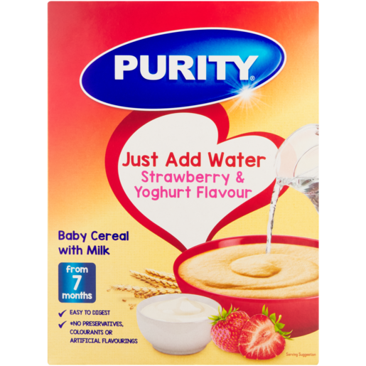 PURITY Strawberry & Yoghurt Flavoured Baby Cereal With Milk 200g