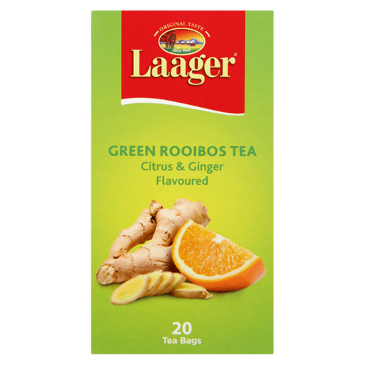 Laager Citrus & Ginger Flavoured Green Rooibos Tea 20 Pack