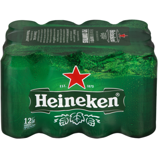 Heineken Premium Lager Beer Cans 12 x 440ml