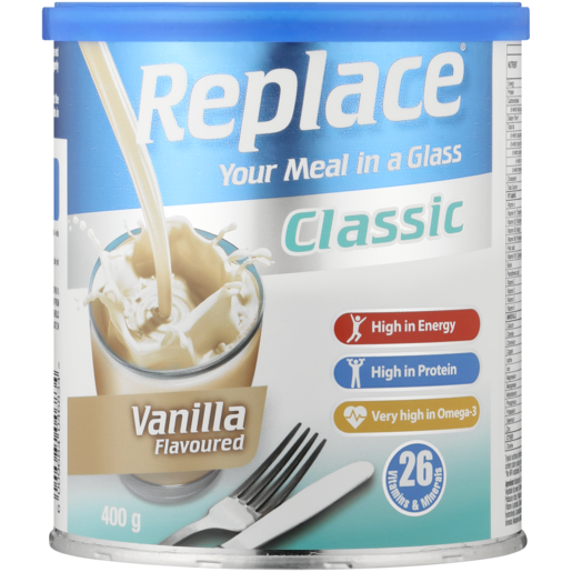 Replace Classic Vanilla Flavoured Protien Meal Replacement 400g