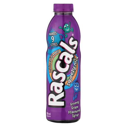 Rascals Squeezy Mix Groovy Grape Flavoured Syrup 750ml