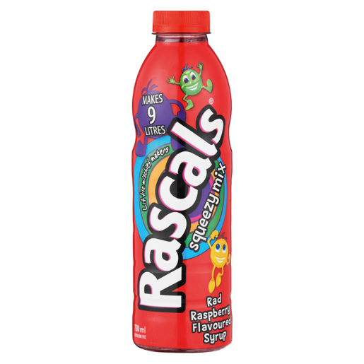 Rascals Squeezy Mix Rad Raspberry Flavoured Syrup 750ml