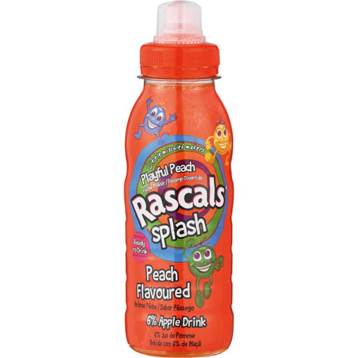 Rascals Splash Peach Flavoured Drink Bottle 300ml