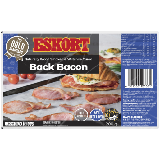 Eskort Wood Smoked Back Bacon 200g
