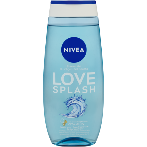 NIVEA Love Splash Aquatic Scent Fresh Shower Gel Bottle 250ml