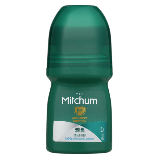 Mitchum Advanced Control Unscented Mens Anti-Perspirant Roll-On 50ml