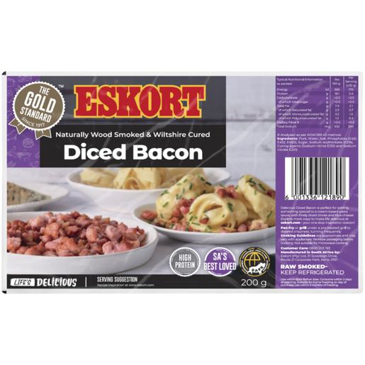Eskort Wood Smoked Diced Bacon 200g