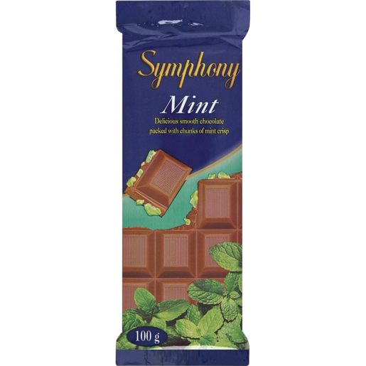 Symphony Mint Chocolate Slab 100g