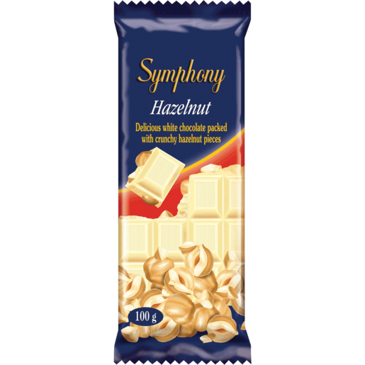Symphony White Hazelnut Chocolate Slab 100g